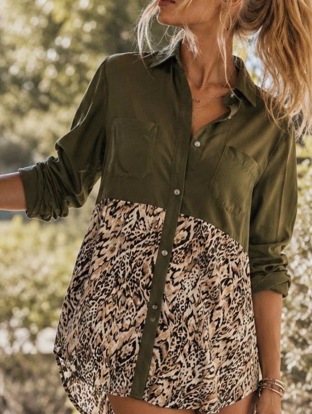 Free People Welcome To The Jungle Tunic Top